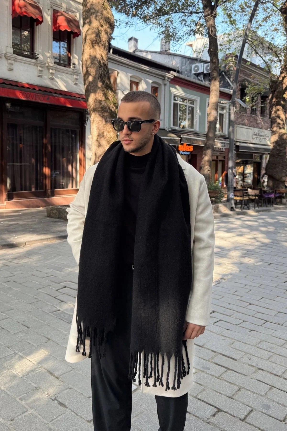 Ormos Sıcak Tutan Soft Touch Erkek Kaşkol Atkı - Livio Ferri