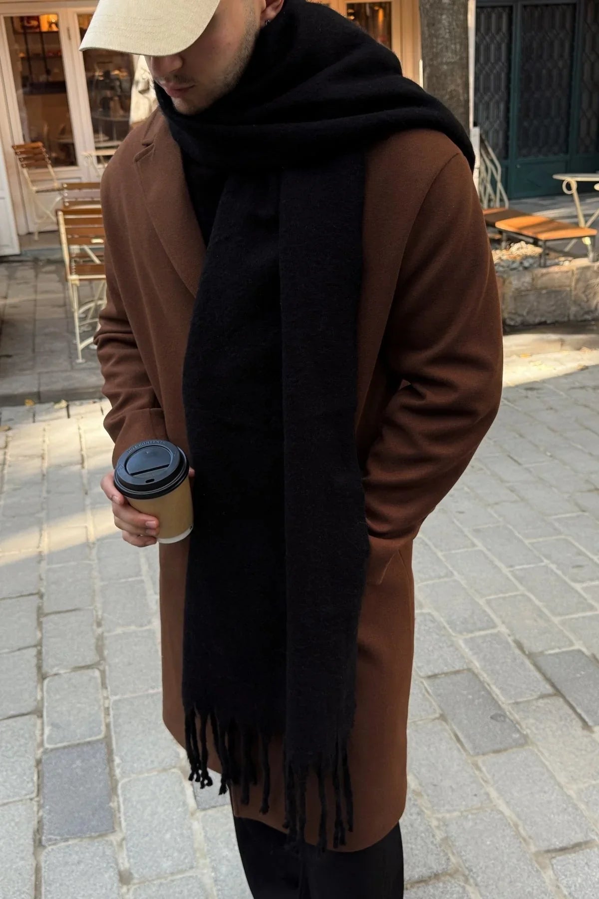 Ormos Sıcak Tutan Soft Touch Erkek Kaşkol Atkı - Livio Ferri