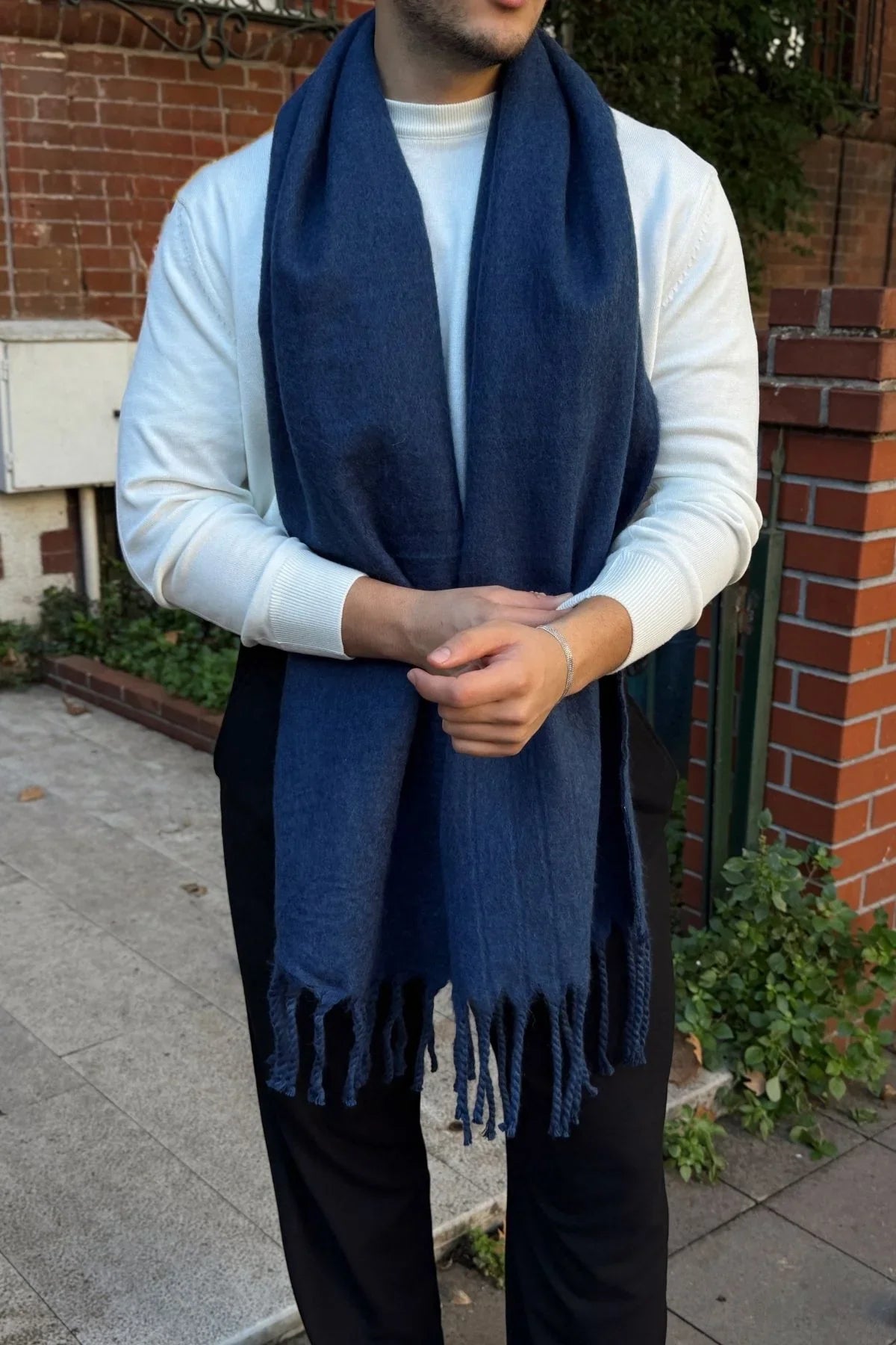 Ormos Sıcak Tutan Soft Touch Erkek Kaşkol Atkı - Livio Ferri