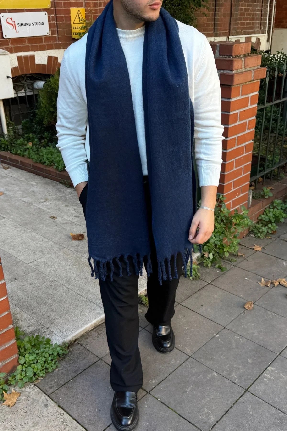 Ormos Sıcak Tutan Soft Touch Erkek Kaşkol Atkı - Livio Ferri