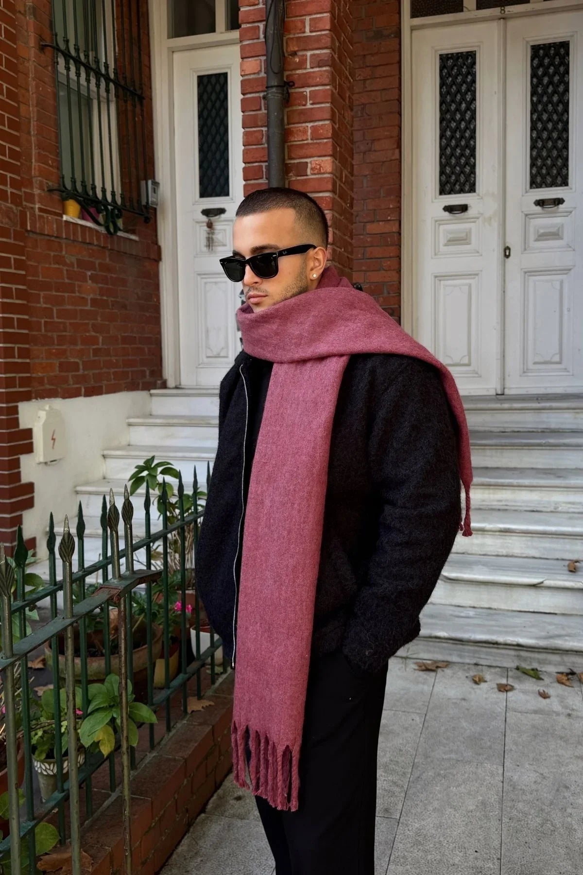 Ormos Sıcak Tutan Soft Touch Erkek Kaşkol Atkı - Livio Ferri