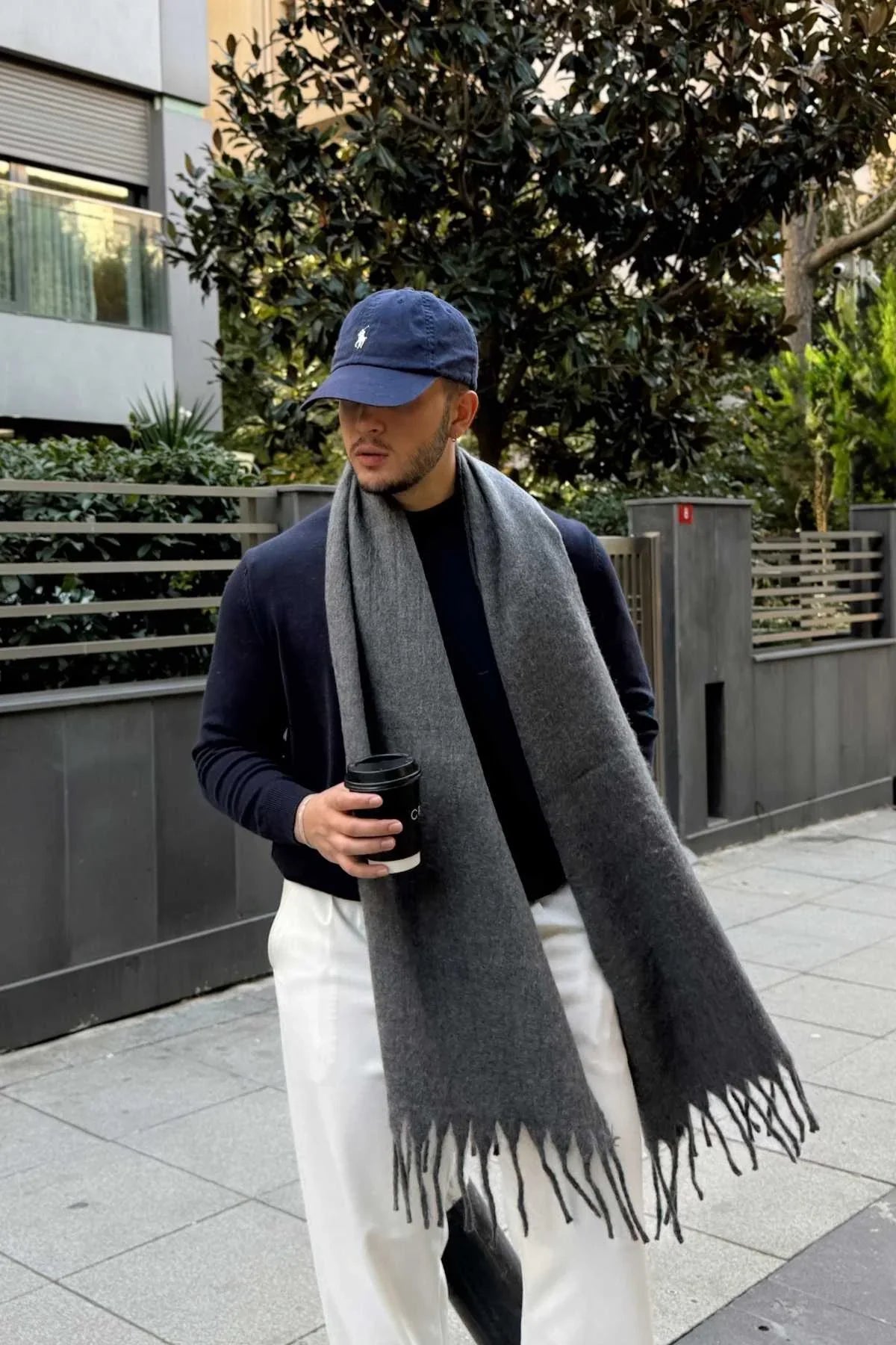 Ormos Sıcak Tutan Soft Touch Erkek Kaşkol Atkı - Livio Ferri