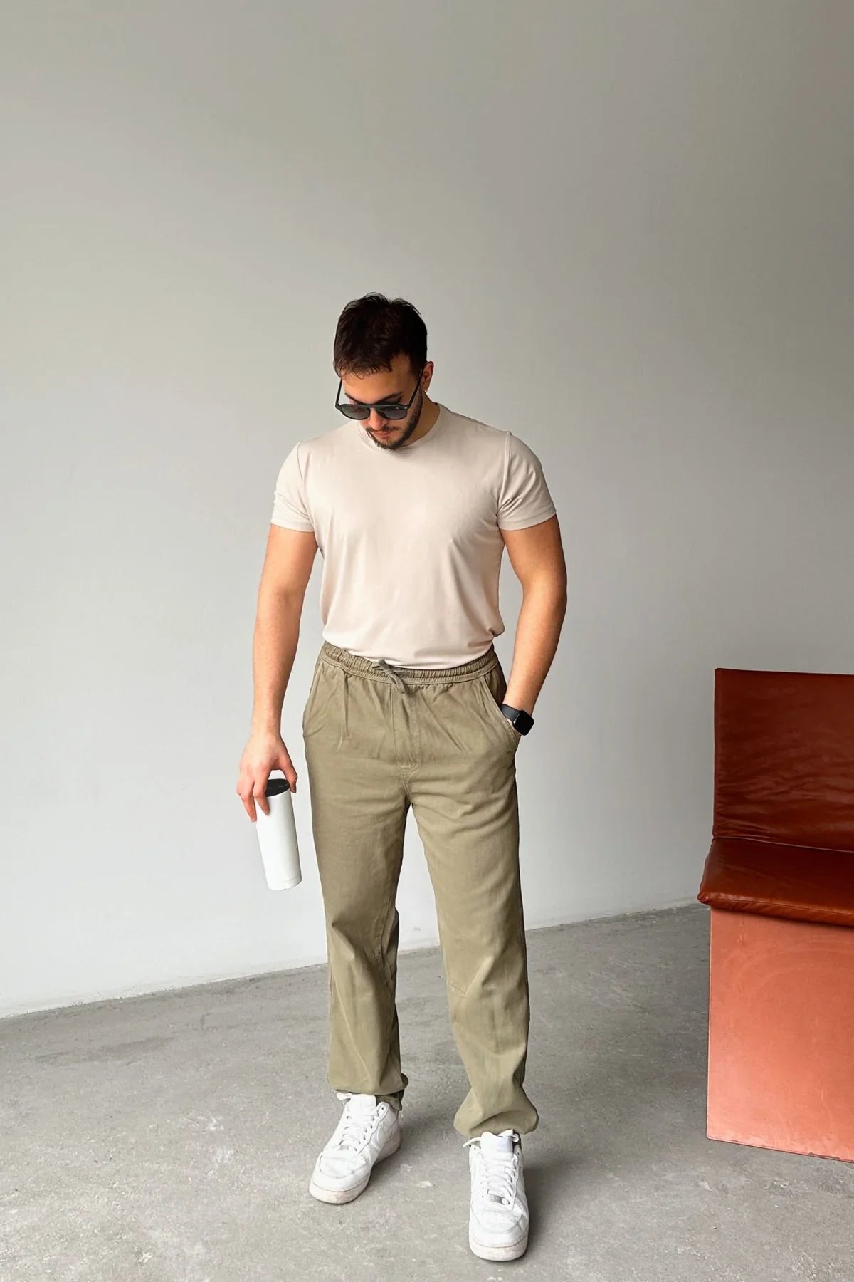 ponil-erkek-pamuk-regular-fit-gabardin-rahat-kalip-bagcikli-pantolon-20731 - Livio Ferri