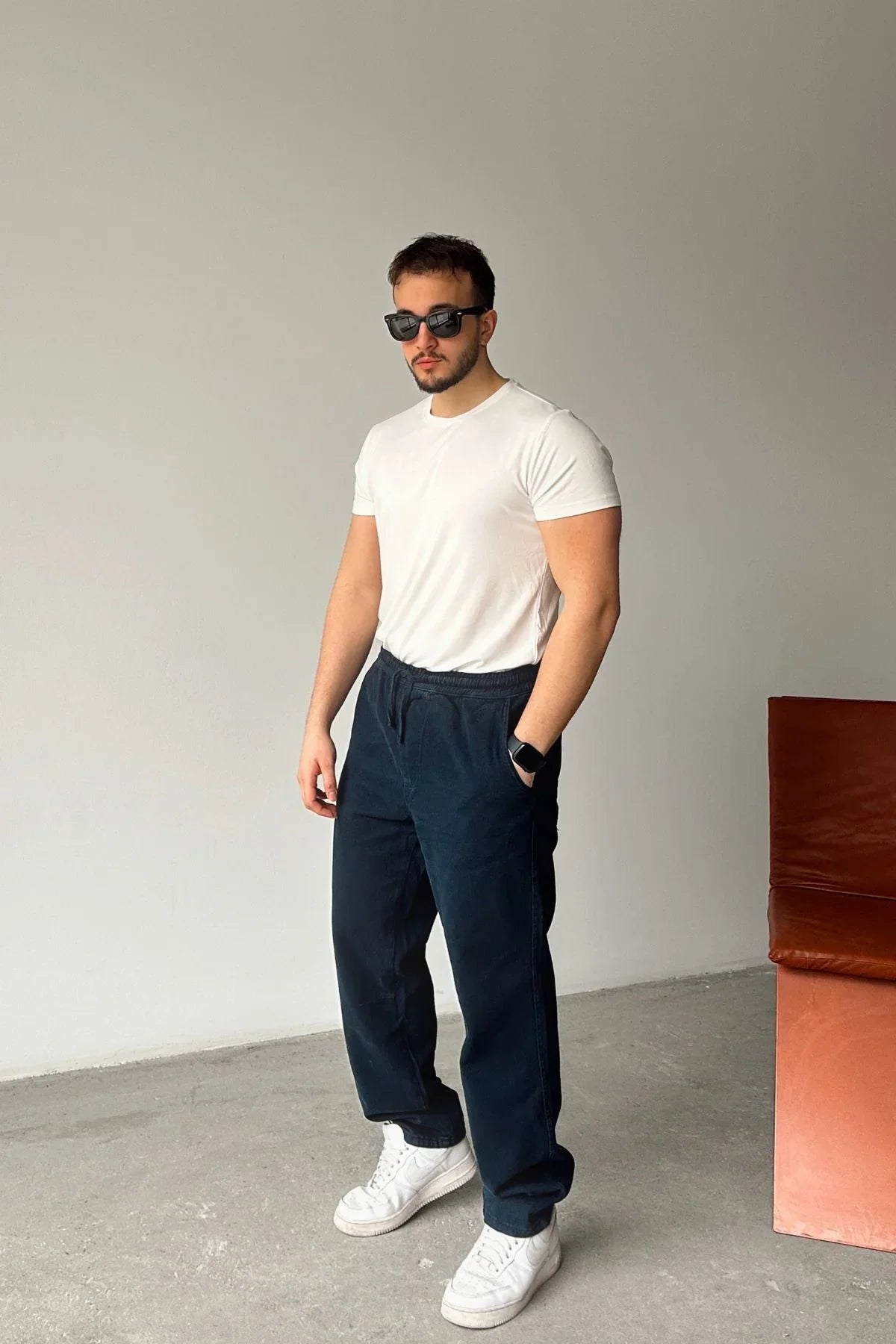ponil-erkek-pamuk-regular-fit-gabardin-rahat-kalip-bagcikli-pantolon-20746 - Livio Ferri