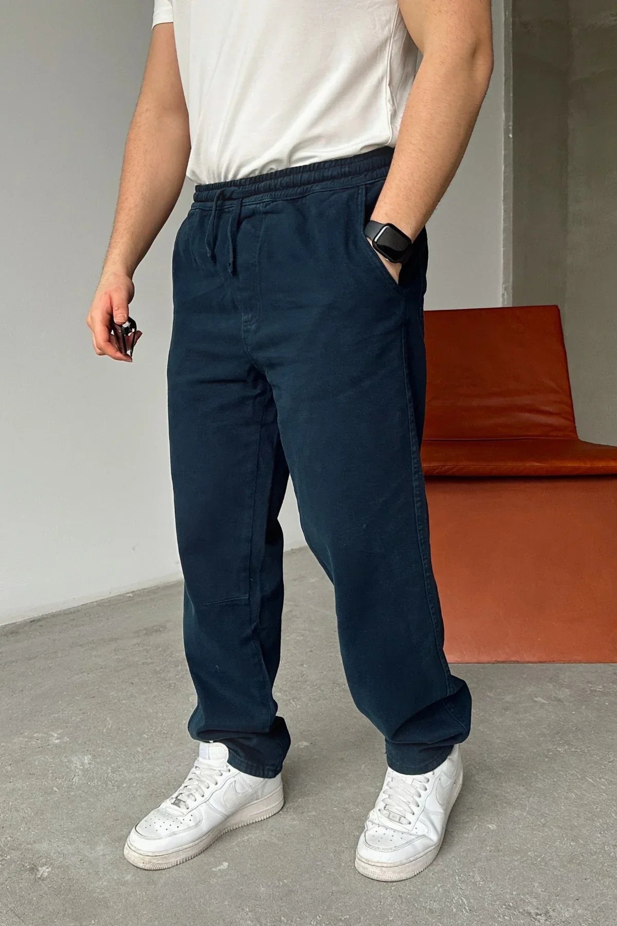 ponil-erkek-pamuk-regular-fit-gabardin-rahat-kalip-bagcikli-pantolon-20749 - Livio Ferri