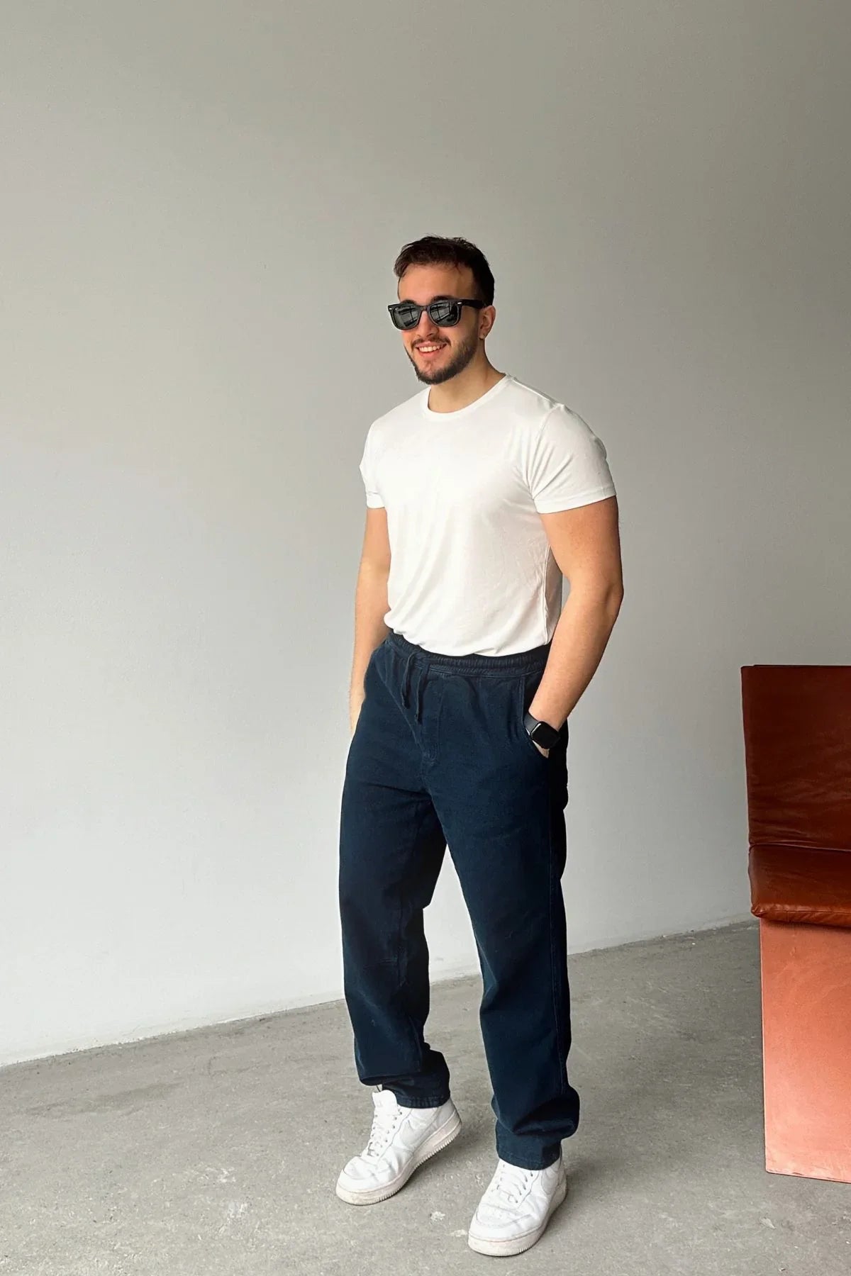 ponil-erkek-pamuk-regular-fit-gabardin-rahat-kalip-bagcikli-pantolon-20755 - Livio Ferri