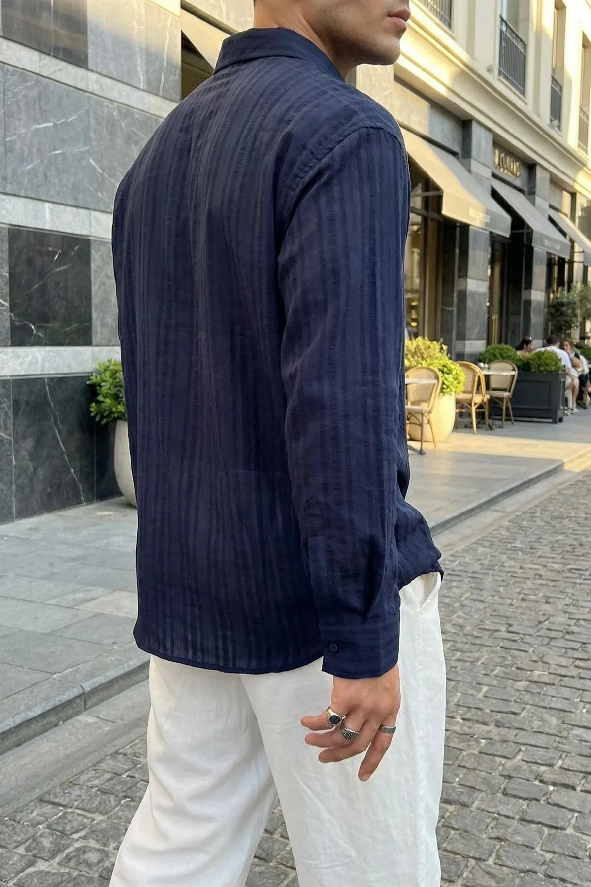 Portela Erkek %100 Pamuk Premium Oversize Erkek Gömlek - Livio Ferri