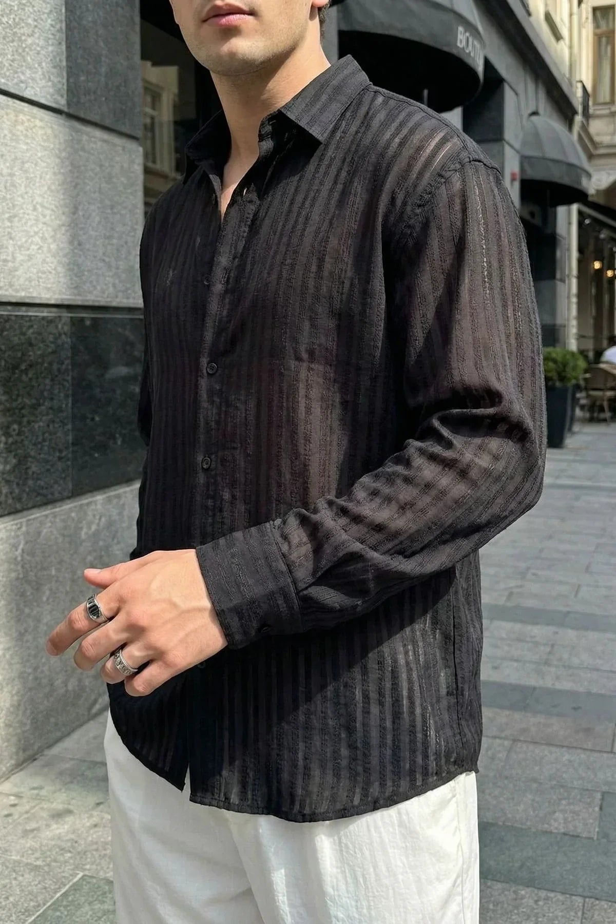 portela-erkek-100-pamuk-premium-oversize-erkek-gomlek-26409 - Livio Ferri