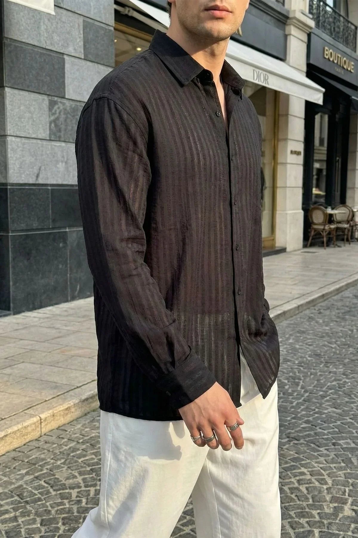 Portela Erkek %100 Pamuk Premium Oversize Erkek Gömlek - Livio Ferri