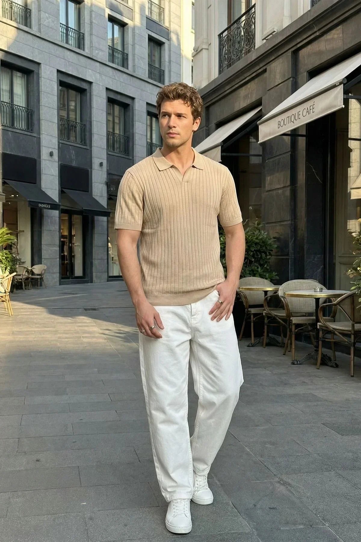 Sion Regular Fit Erkek Kısa Kol Triko Polo Yaka Tişört - Livio Ferri