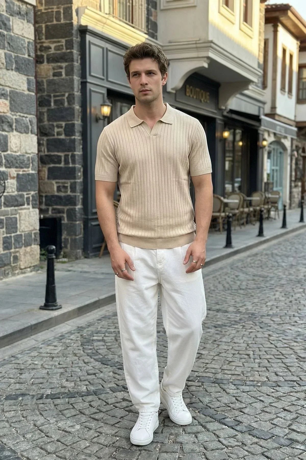 Sion Regular Fit Erkek Kısa Kol Triko Polo Yaka Tişört - Livio Ferri