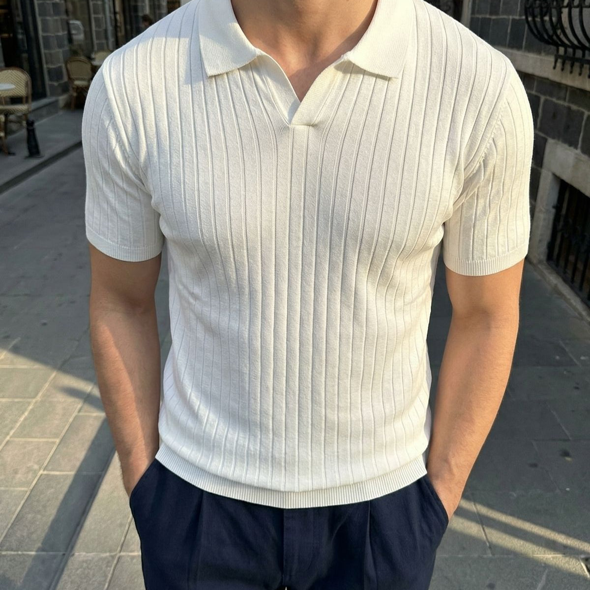 Sion Regular Fit Erkek Kısa Kol Triko Polo Yaka Tişört
