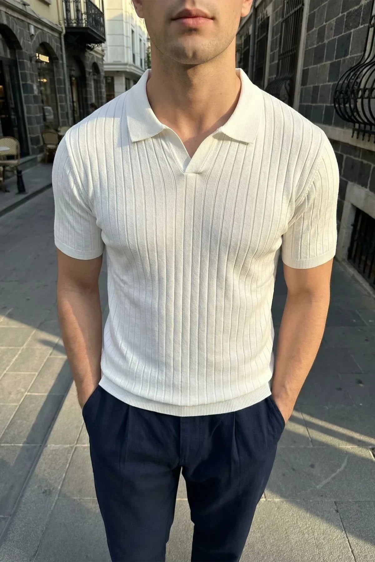 Sion Regular Fit Erkek Kısa Kol Triko Polo Yaka Tişört - Livio Ferri