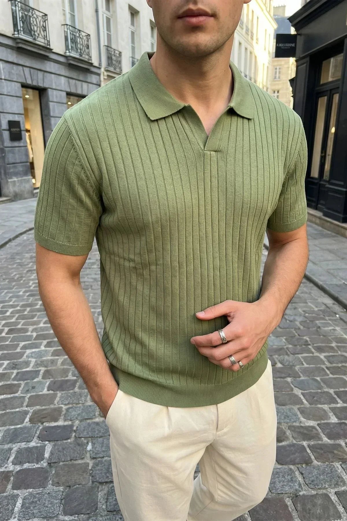 Sion Regular Fit Erkek Kısa Kol Triko Polo Yaka Tişört - Livio Ferri