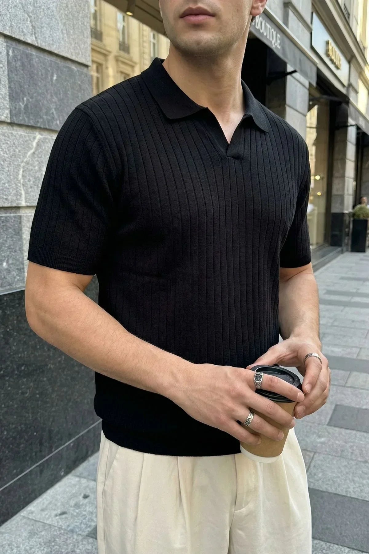 Sion Regular Fit Erkek Kısa Kol Triko Polo Yaka Tişört - Livio Ferri
