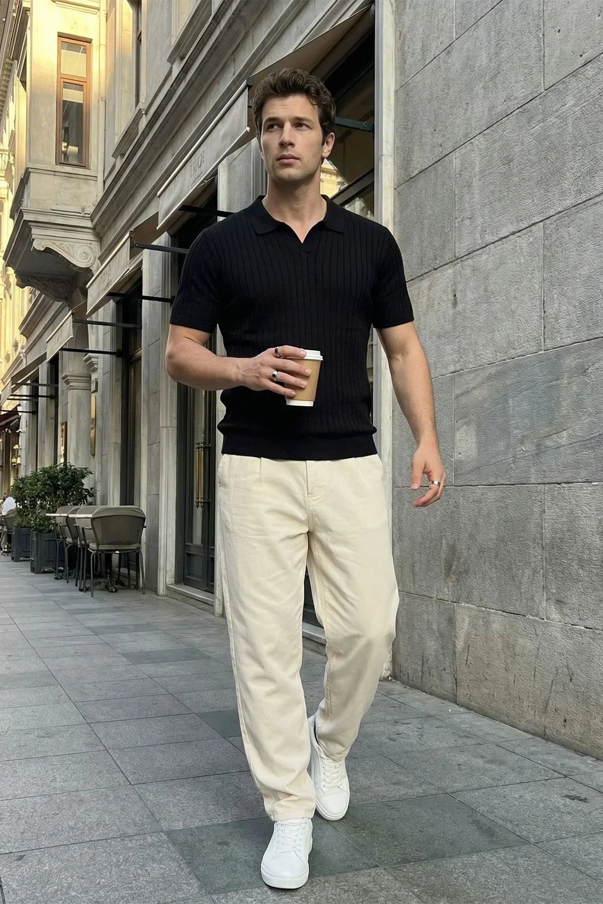 Sion Regular Fit Erkek Kısa Kol Triko Polo Yaka Tişört - Livio Ferri