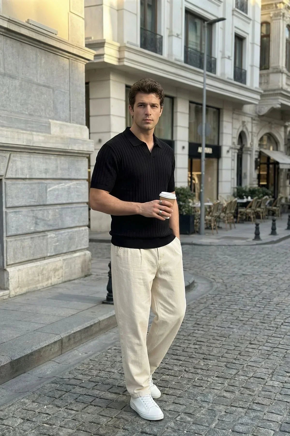 Sion Regular Fit Erkek Kısa Kol Triko Polo Yaka Tişört - Livio Ferri