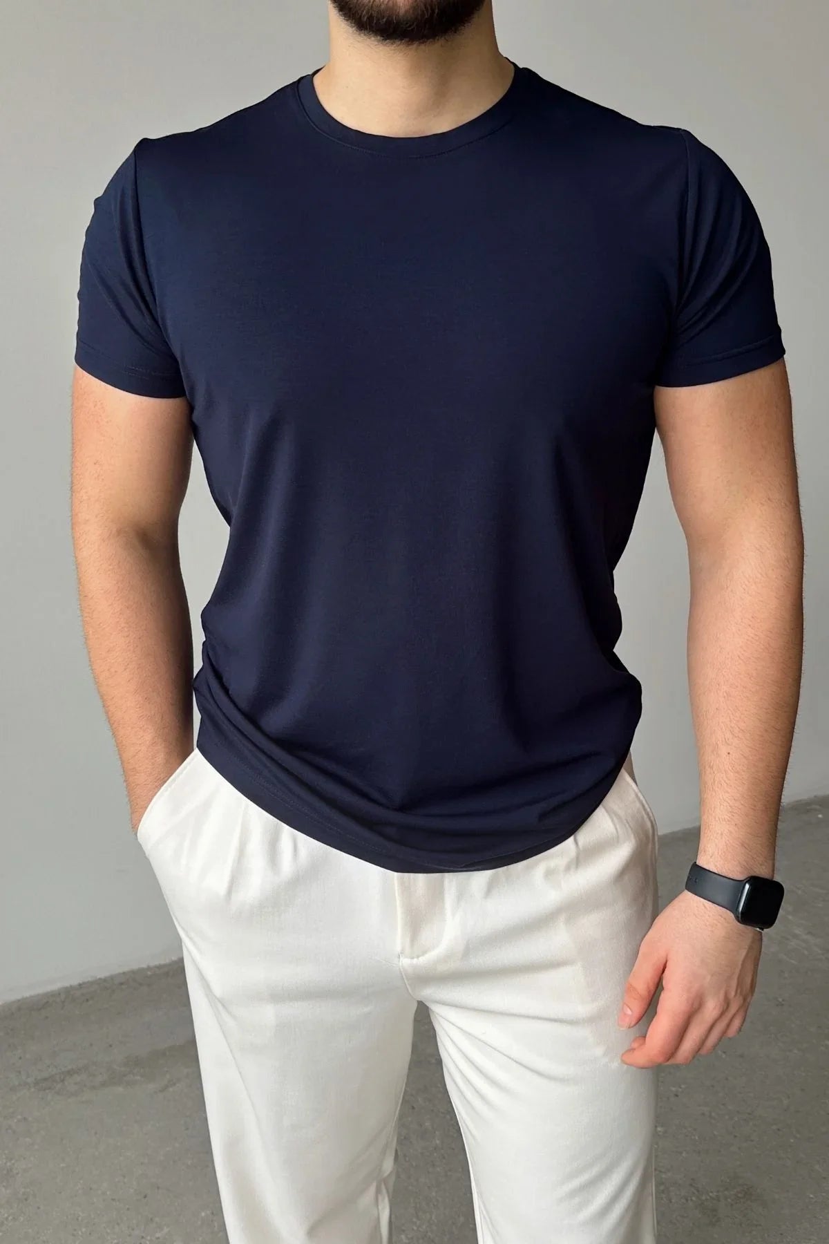 Sogom Erkek Bisiklet Yaka Extra soft Regular Fit Kısa Kollu Tişört - Livio Ferri