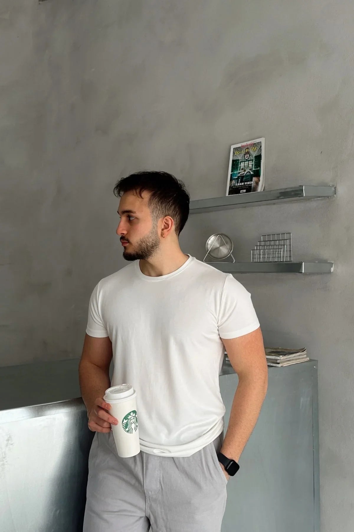 Sogom Erkek Bisiklet Yaka Extra soft Regular Fit Kısa Kollu Tişört - Livio Ferri