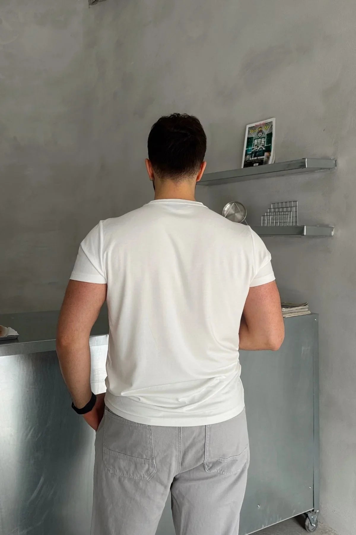 Sogom Erkek Bisiklet Yaka Extra soft Regular Fit Kısa Kollu Tişört - Livio Ferri