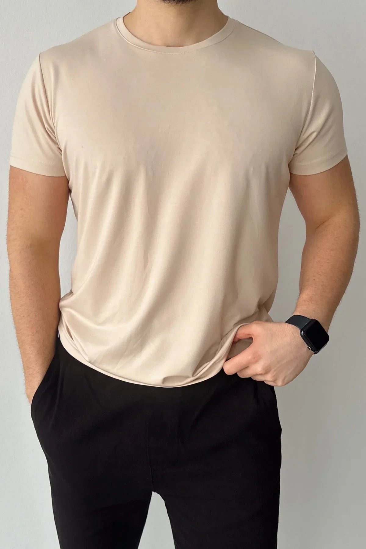 Sogom Erkek Bisiklet Yaka Extra soft Regular Fit Kısa Kollu Tişört - Livio Ferri