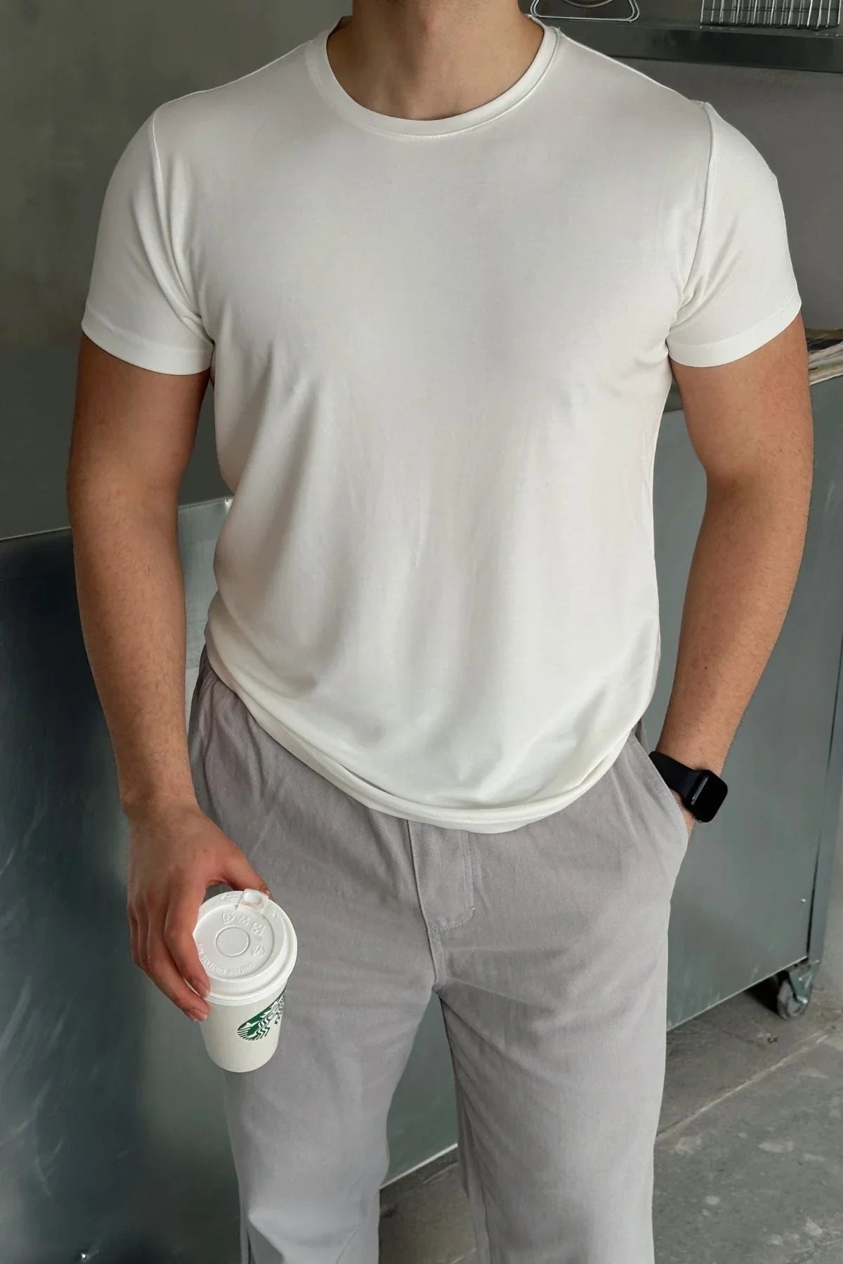 Sogom Erkek Bisiklet Yaka Extra soft Regular Fit Kısa Kollu Tişört - Livio Ferri