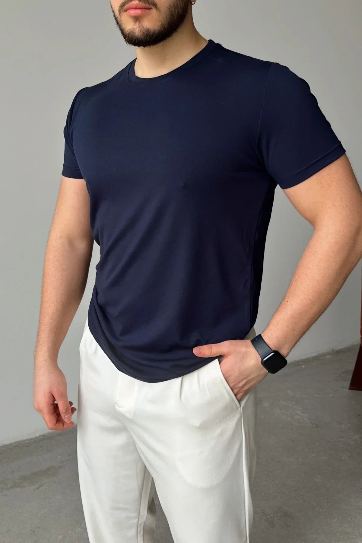 Sogom Erkek Bisiklet Yaka Extra soft Regular Fit Kısa Kollu Tişört - Livio Ferri