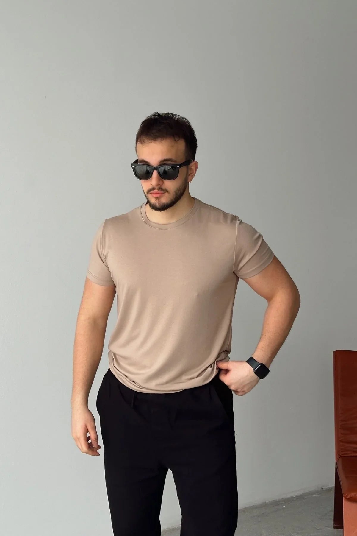 Sogom Erkek Bisiklet Yaka Extra soft Regular Fit Kısa Kollu Tişört - Livio Ferri