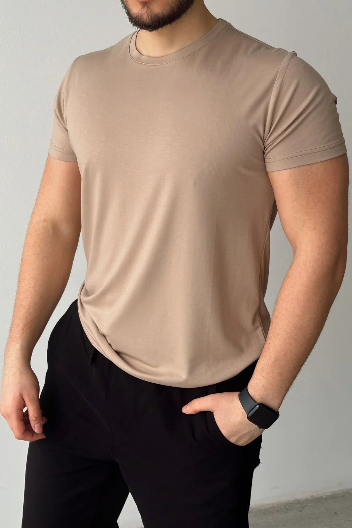 Sogom Erkek Bisiklet Yaka Extra soft Regular Fit Kısa Kollu Tişört - Livio Ferri