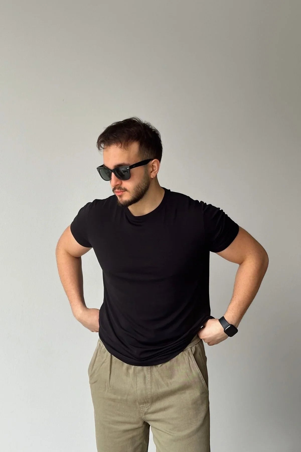 Sogom Erkek Bisiklet Yaka Extra soft Regular Fit Kısa Kollu Tişört - Livio Ferri