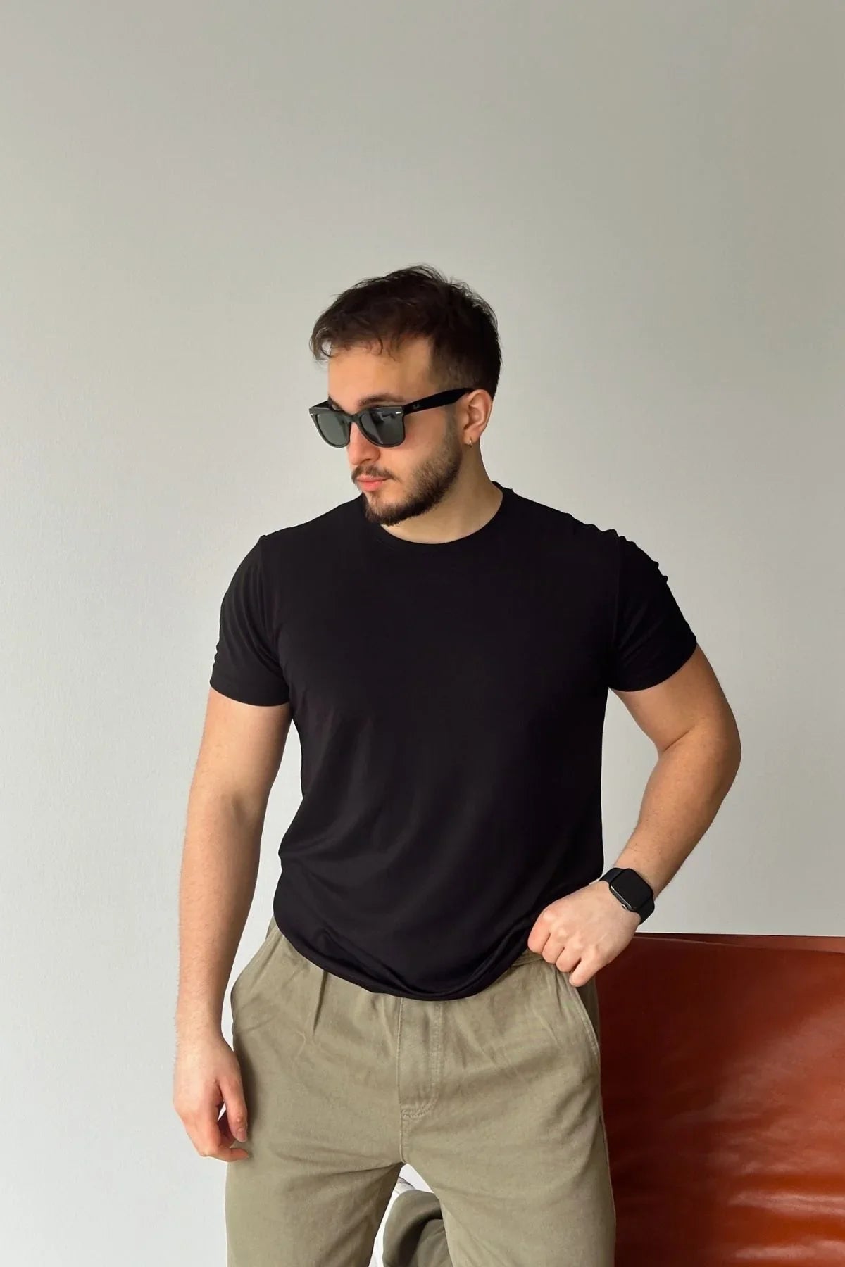 Sogom Erkek Bisiklet Yaka Extra soft Regular Fit Kısa Kollu Tişört - Livio Ferri