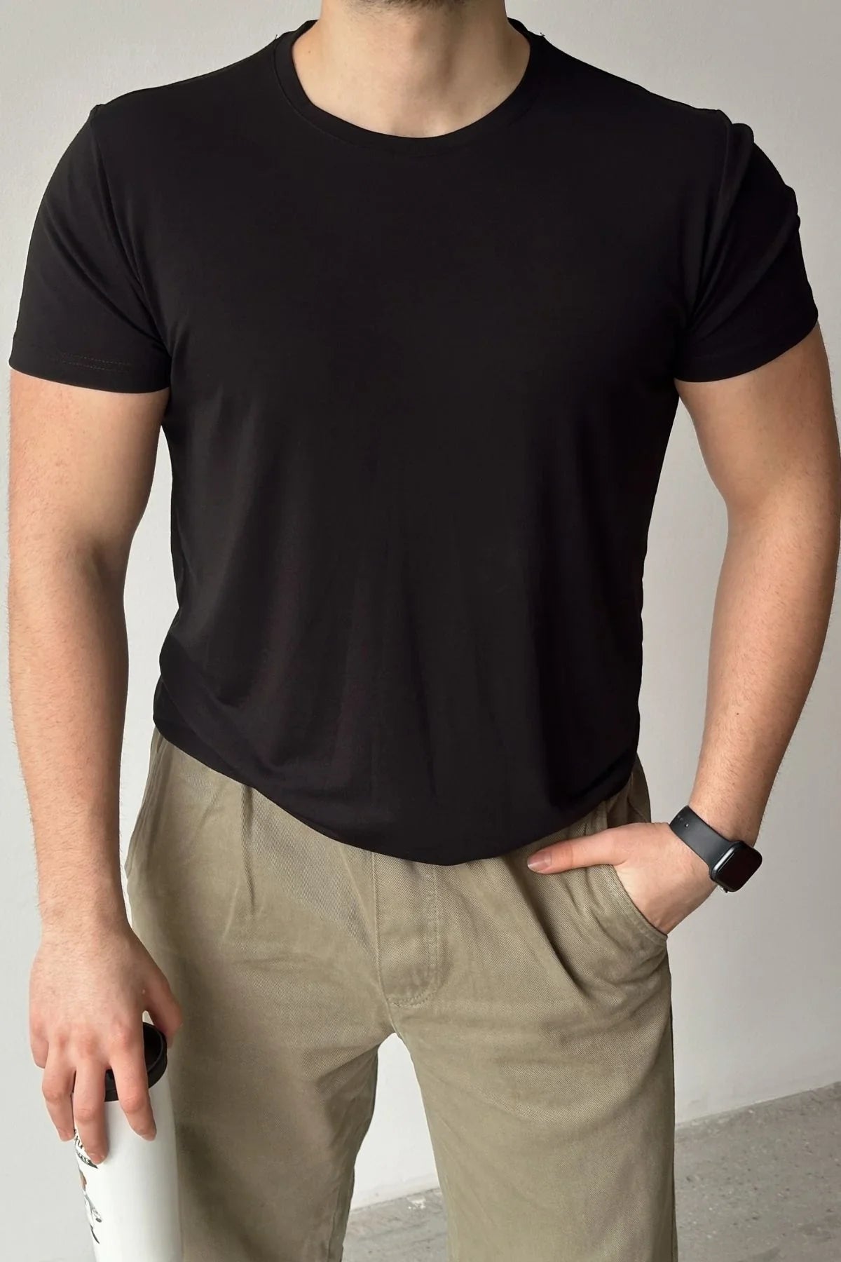 Sogom Erkek Bisiklet Yaka Extra soft Regular Fit Kısa Kollu Tişört - Livio Ferri