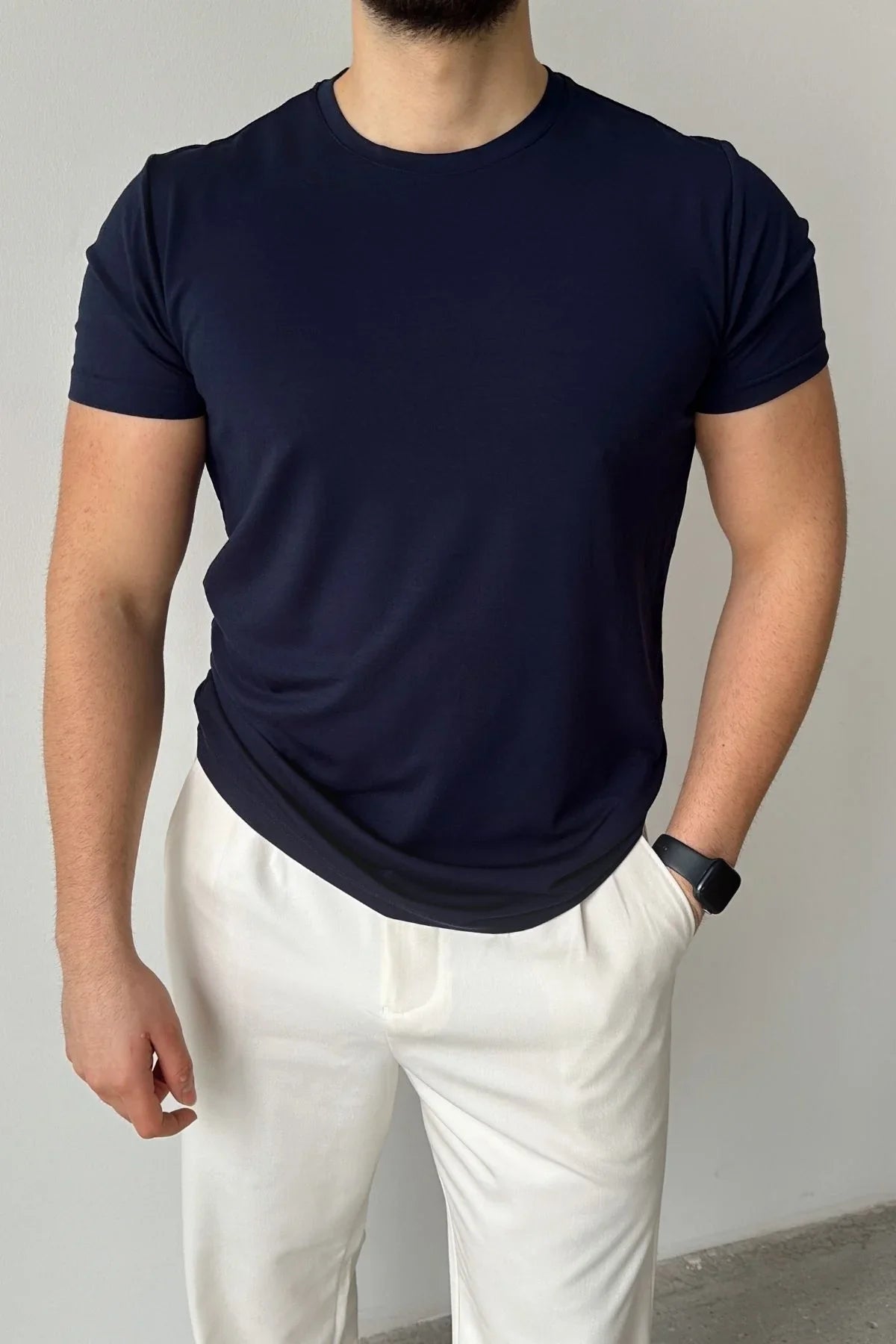 Sogom Erkek Bisiklet Yaka Extra soft Regular Fit Kısa Kollu Tişört - Livio Ferri