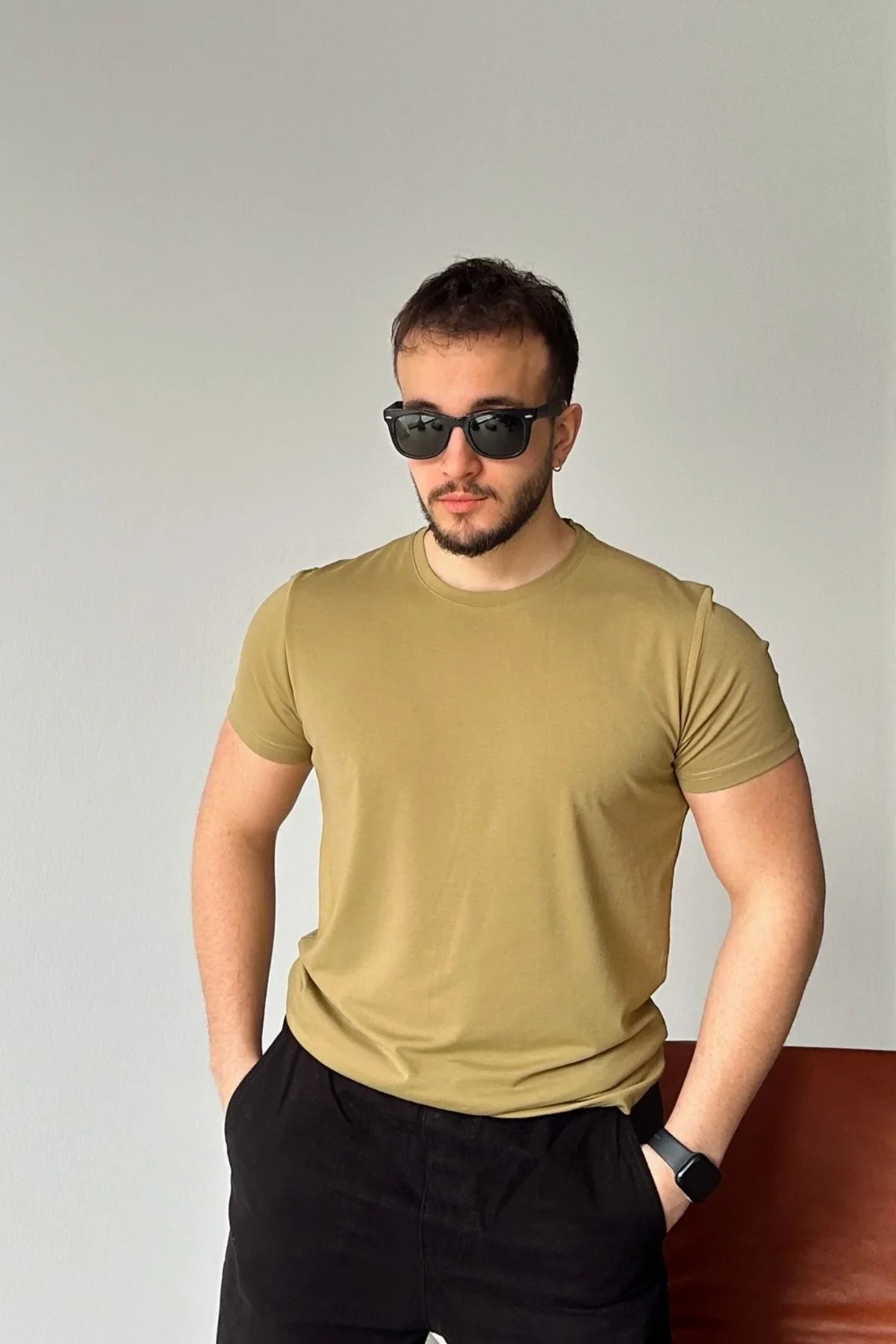 Sogom Erkek Bisiklet Yaka Extra soft Regular Fit Kısa Kollu Tişört - Livio Ferri