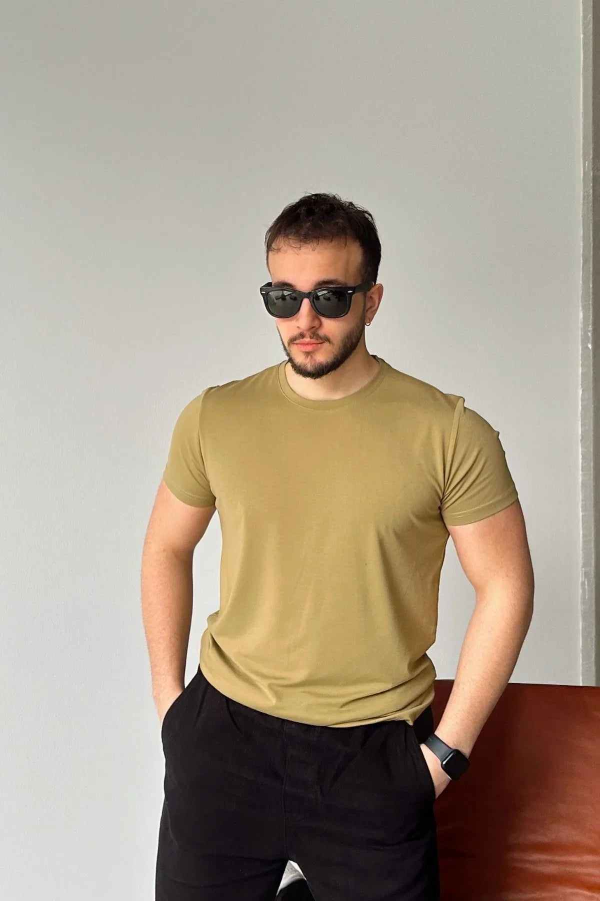 Sogom Erkek Bisiklet Yaka Extra soft Regular Fit Kısa Kollu Tişört - Livio Ferri