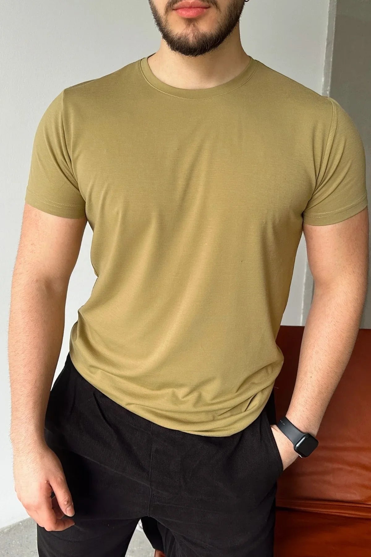 Sogom Erkek Bisiklet Yaka Extra soft Regular Fit Kısa Kollu Tişört - Livio Ferri