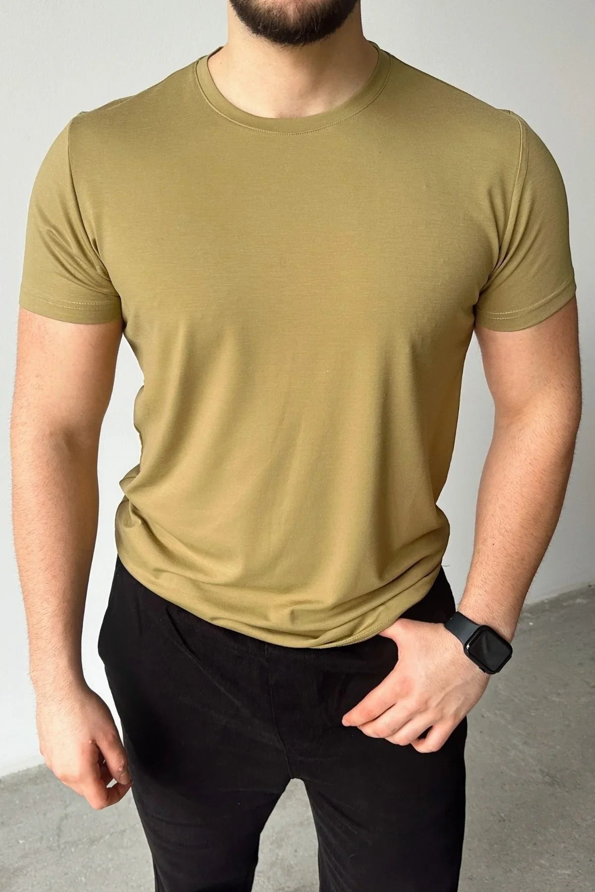 Sogom Erkek Bisiklet Yaka Extra soft Regular Fit Kısa Kollu Tişört - Livio Ferri