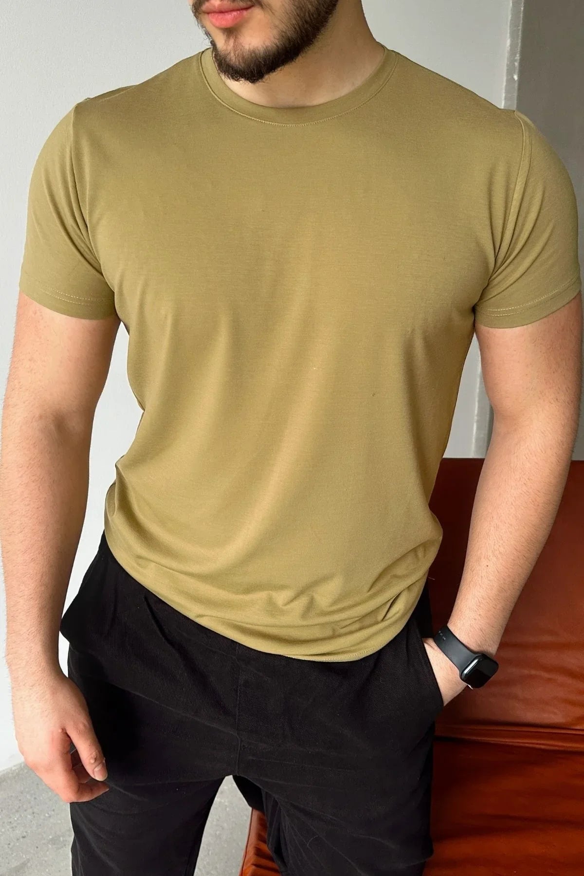 Sogom Erkek Bisiklet Yaka Extra soft Regular Fit Kısa Kollu Tişört - Livio Ferri