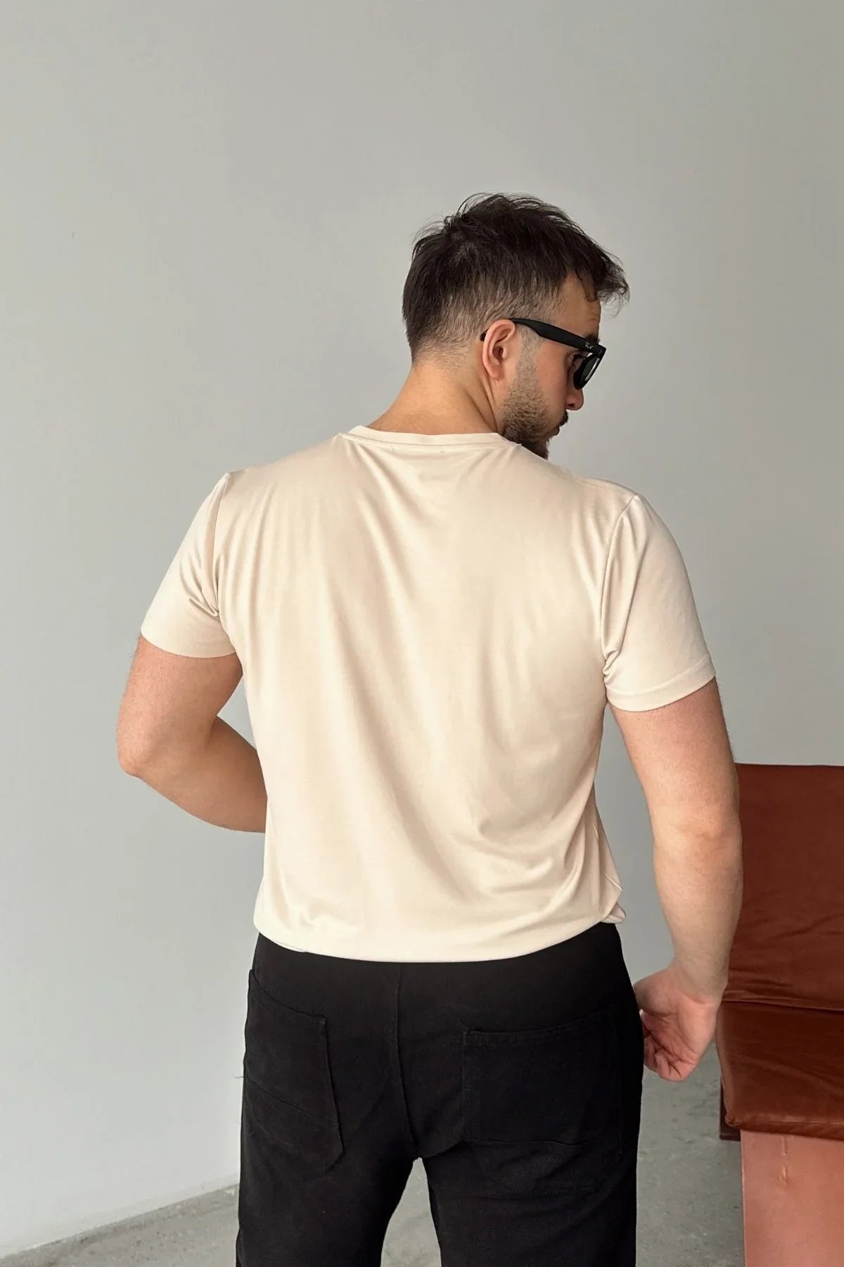 Sogom Erkek Bisiklet Yaka Extra soft Regular Fit Kısa Kollu Tişört - Livio Ferri