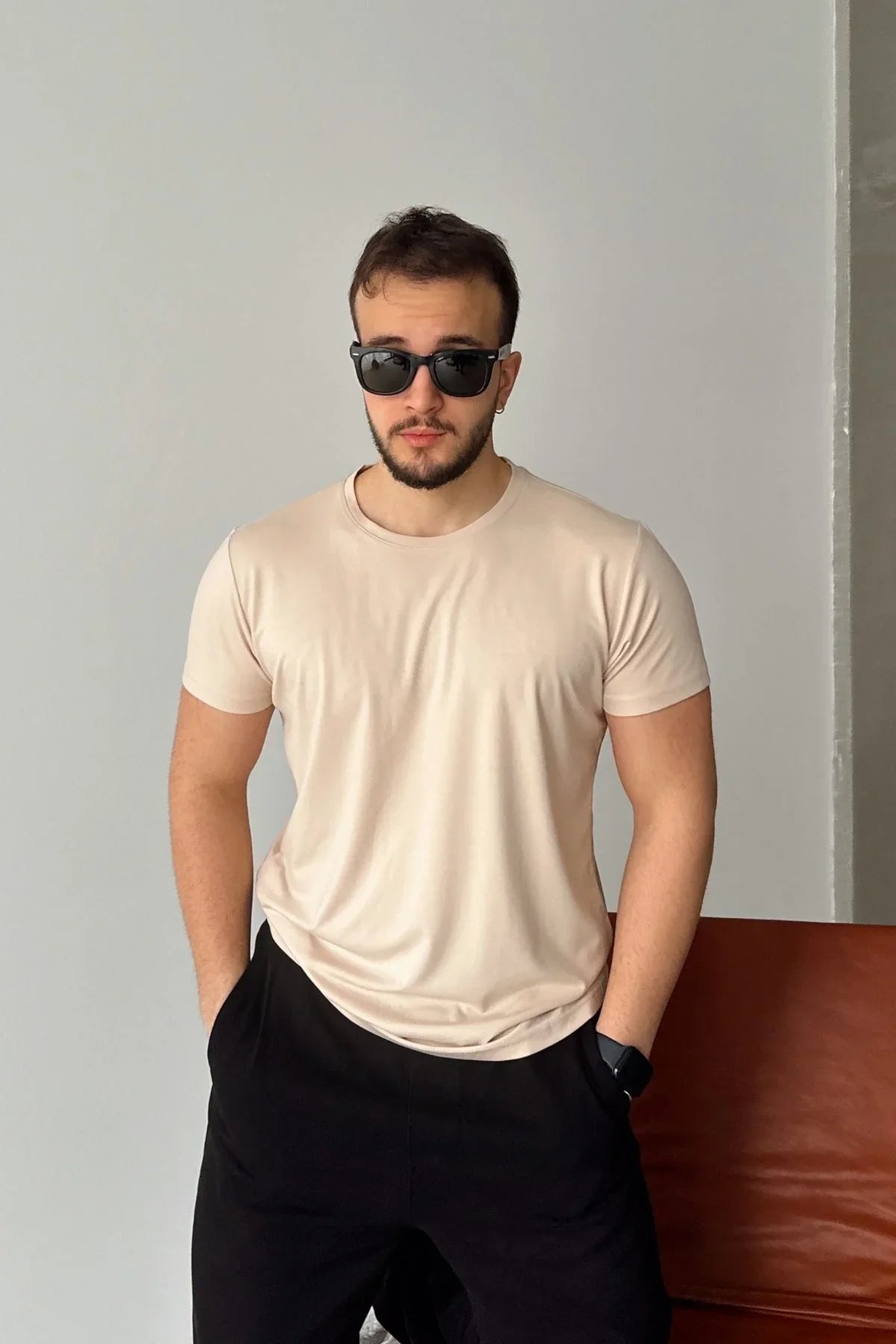 Sogom Erkek Bisiklet Yaka Extra soft Regular Fit Kısa Kollu Tişört - Livio Ferri