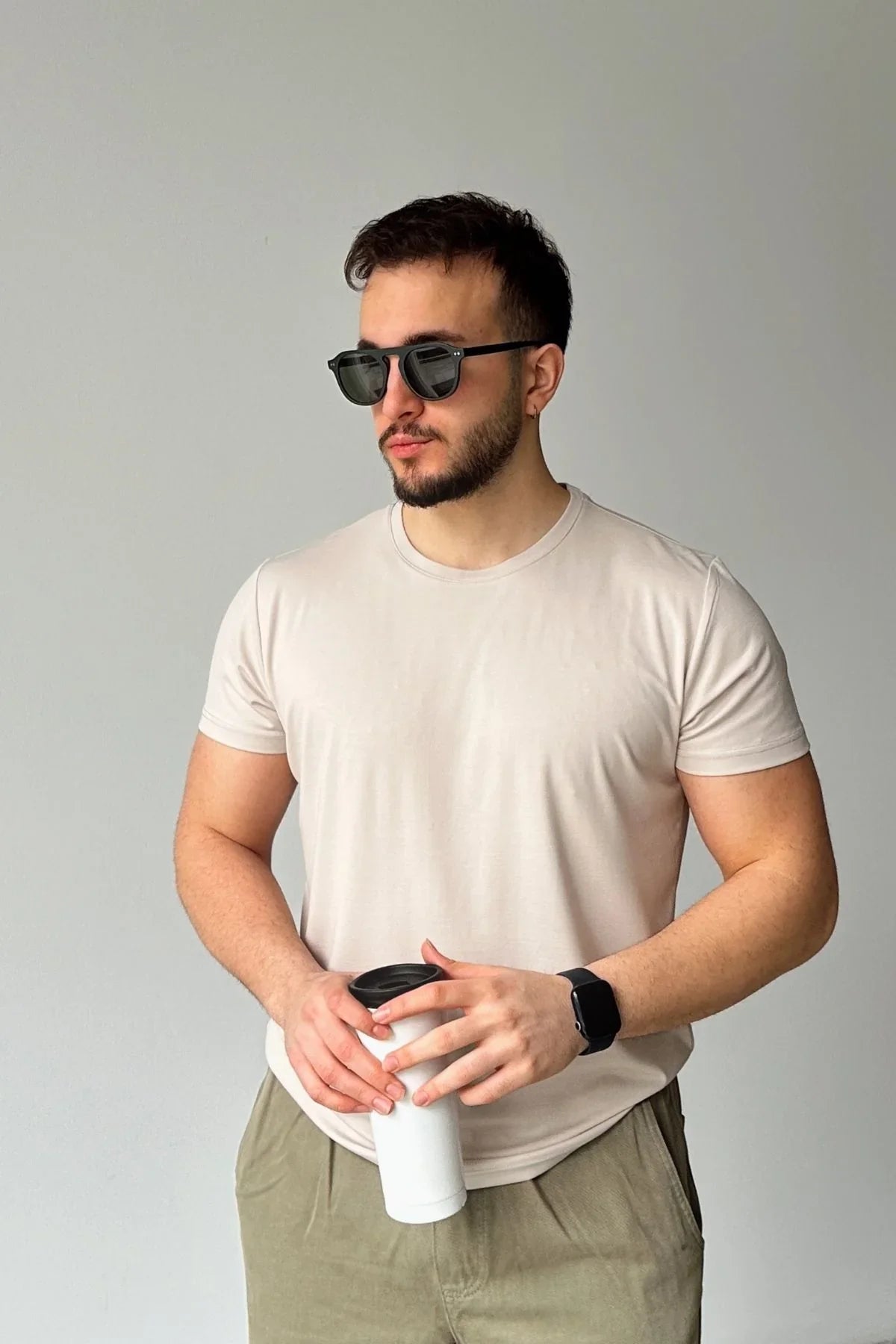 Sogom Erkek Bisiklet Yaka Extra soft Regular Fit Kısa Kollu Tişört - Livio Ferri