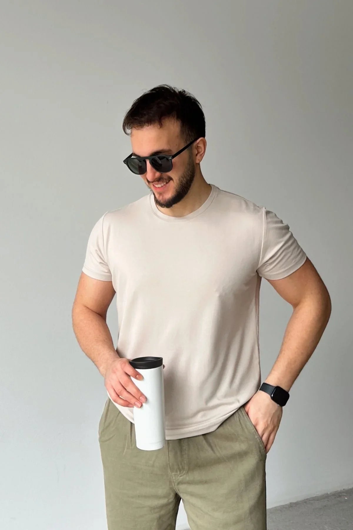 Sogom Erkek Bisiklet Yaka Extra soft Regular Fit Kısa Kollu Tişört - Livio Ferri