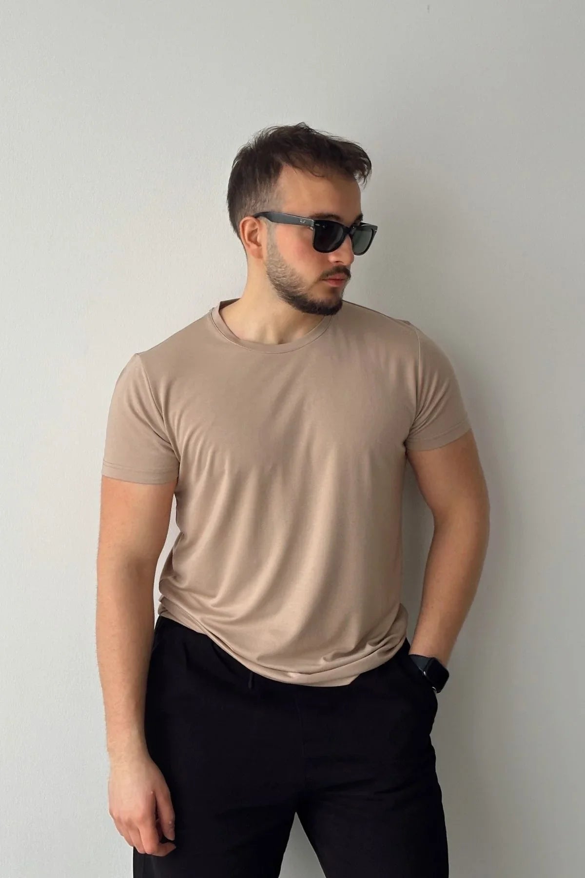 Sogom Erkek Bisiklet Yaka Extra soft Regular Fit Kısa Kollu Tişört - Livio Ferri