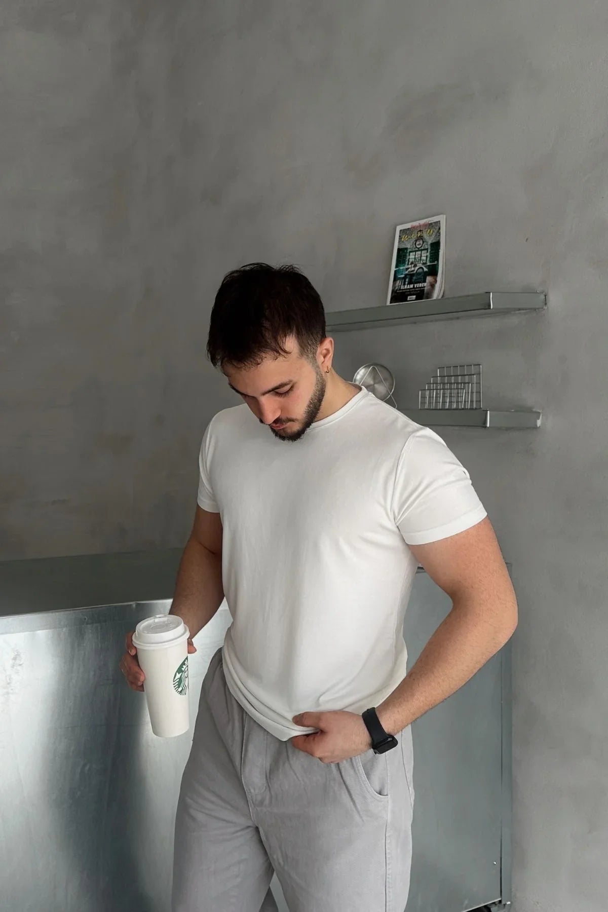 Sogom Erkek Bisiklet Yaka Extra soft Regular Fit Kısa Kollu Tişört - Livio Ferri