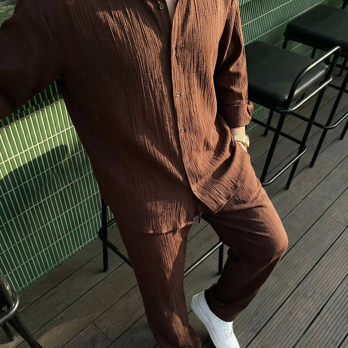 sonora-100-pamuk-oversize-krinkil-erkek-alt-ust-takim-27738 - Livio Ferri