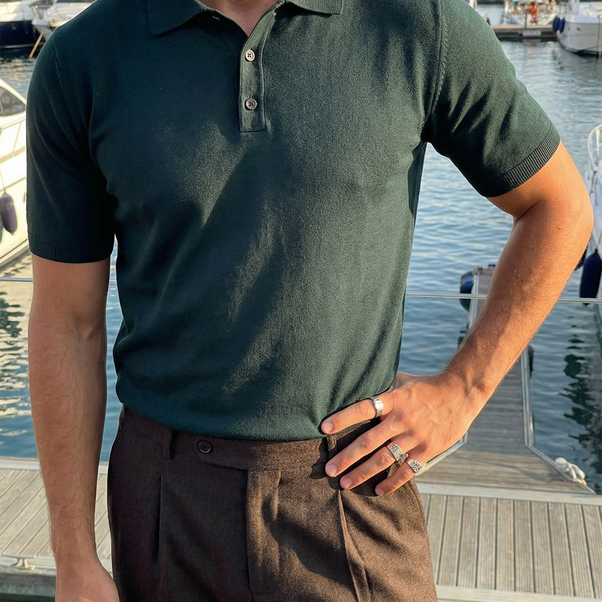Surin Premium Pamuk Triko Polo Yaka Regular Fit Erkek Tişört