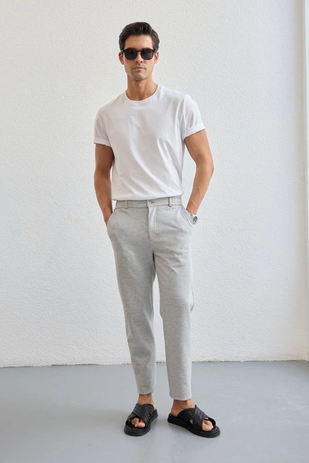 talon-erkek-sik-jogger-pantolon-asiri-esnek-beli-gizli-ipli-23688 - Livio Ferri