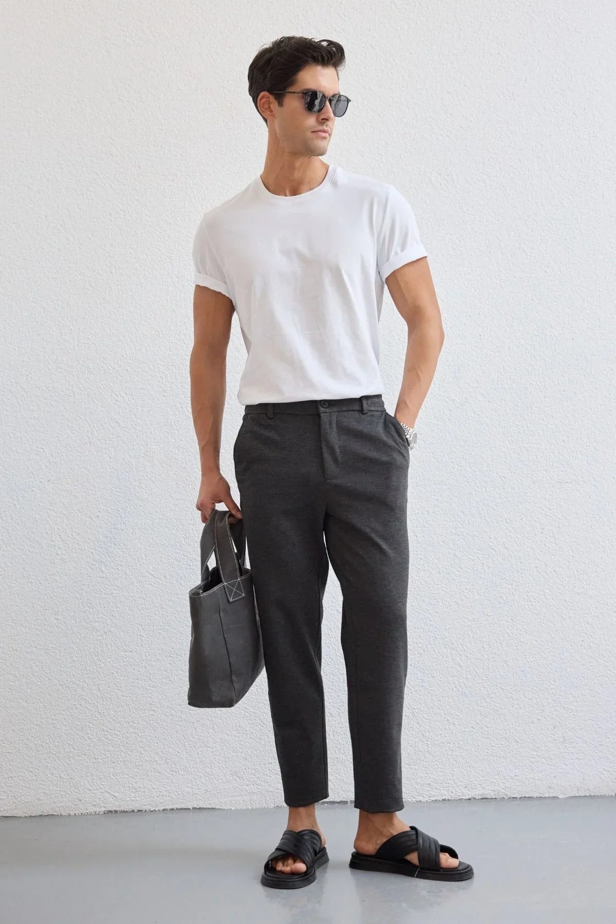 talon-erkek-sik-jogger-pantolon-asiri-esnek-beli-gizli-ipli-23914 - Livio Ferri