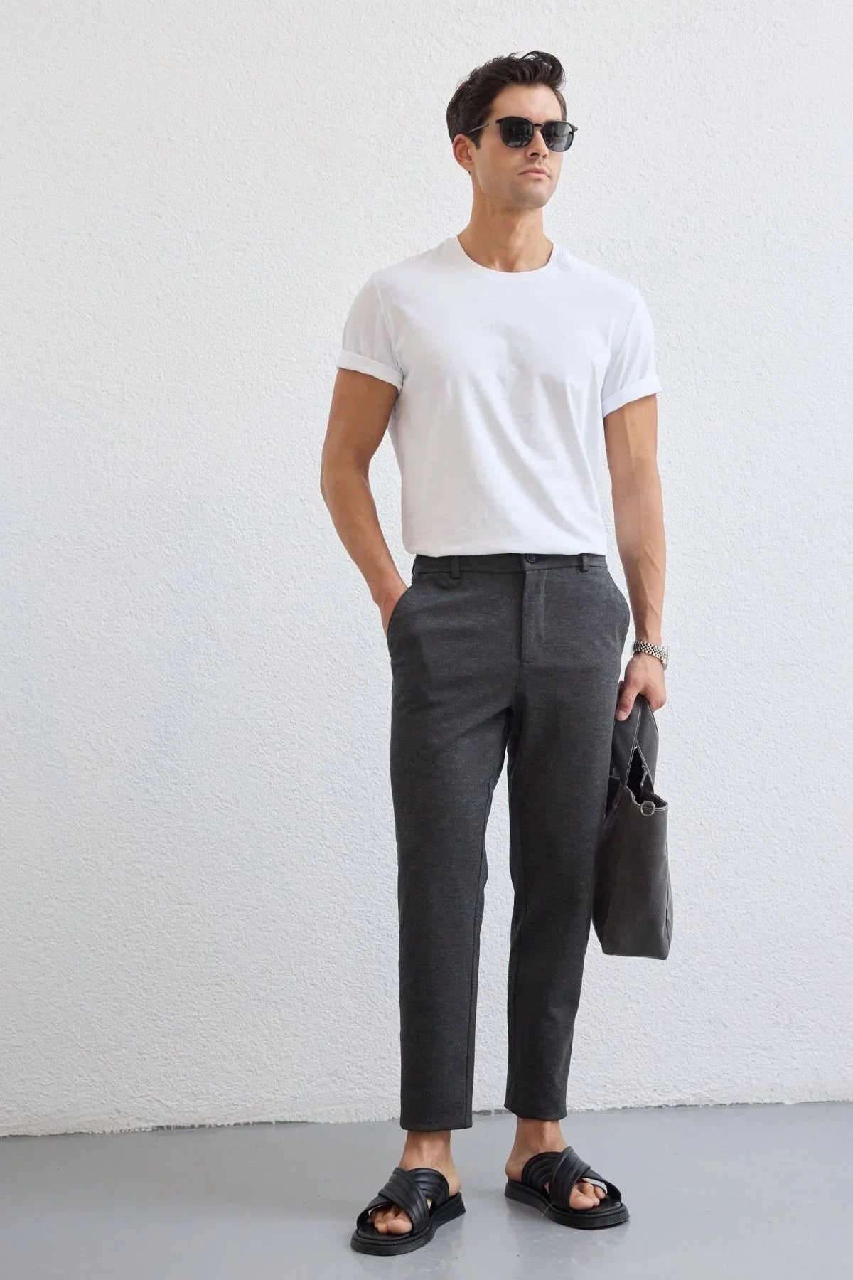 talon-erkek-sik-jogger-pantolon-asiri-esnek-beli-gizli-ipli-23915 - Livio Ferri