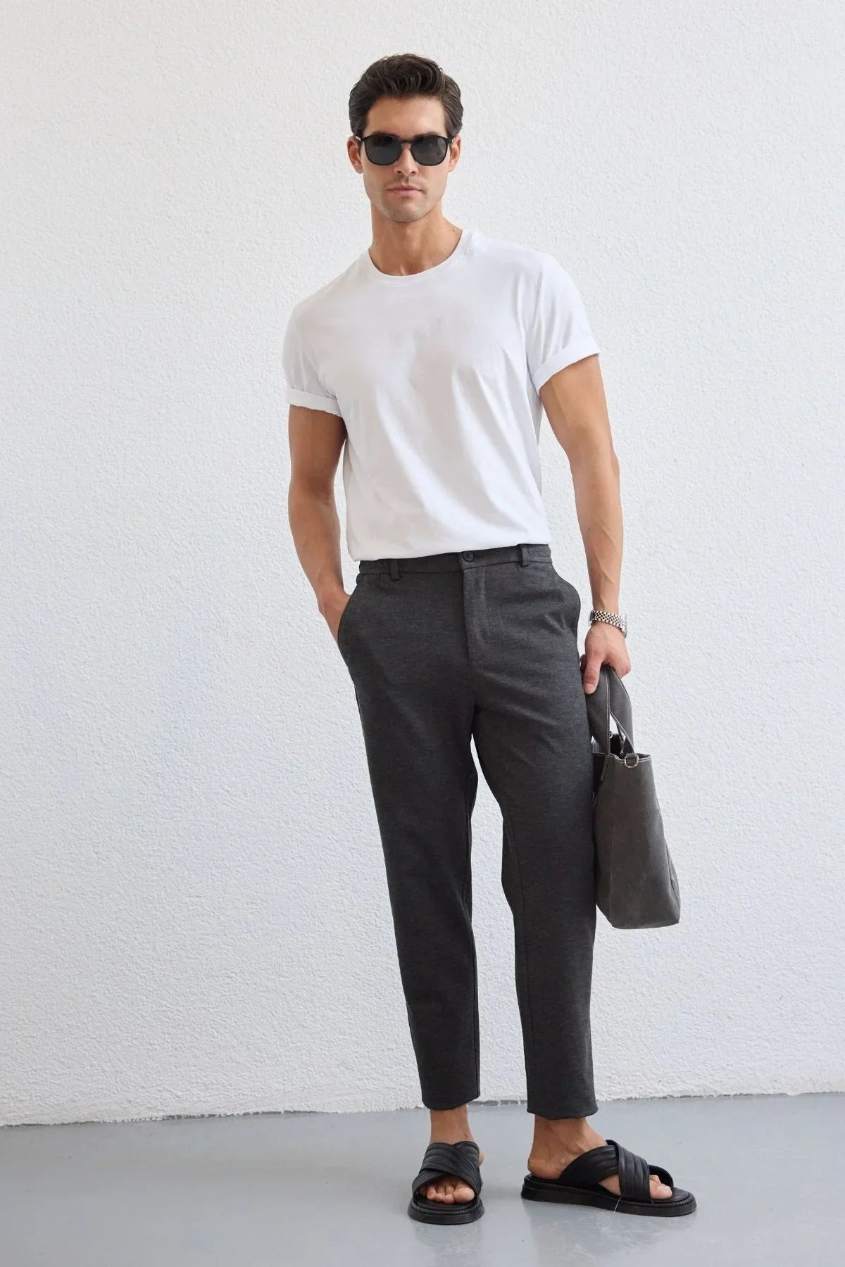 talon-erkek-sik-jogger-pantolon-asiri-esnek-beli-gizli-ipli-23916 - Livio Ferri